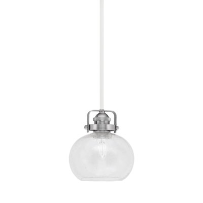 Easton Stem Hung Mini Pendant With 7" Clear Bubble Glass