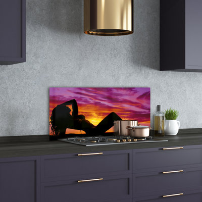 Amza 50cm W x 100cm L Glass Peel and Stick Panel