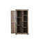 Armoire de rangement haute - Grange rustique délavée avec porte de grange 40,23 * 16,14 * 74,4, organisateur spacieux avec tablettes amovibles-1555620616