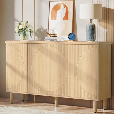Buffet 59,74 "moderne en noyer avec rangement