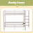 Full Size Bunk Bed With Twin Size, LED Light And Charging Socket-1303940080