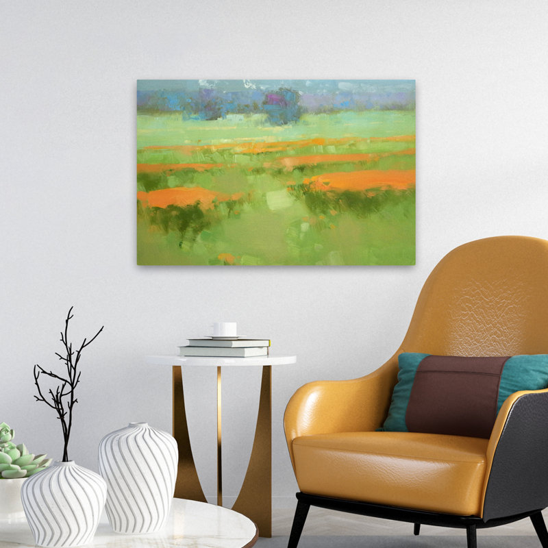 Prairie - Art contemporain de paysages, H 16 po x l 24 po