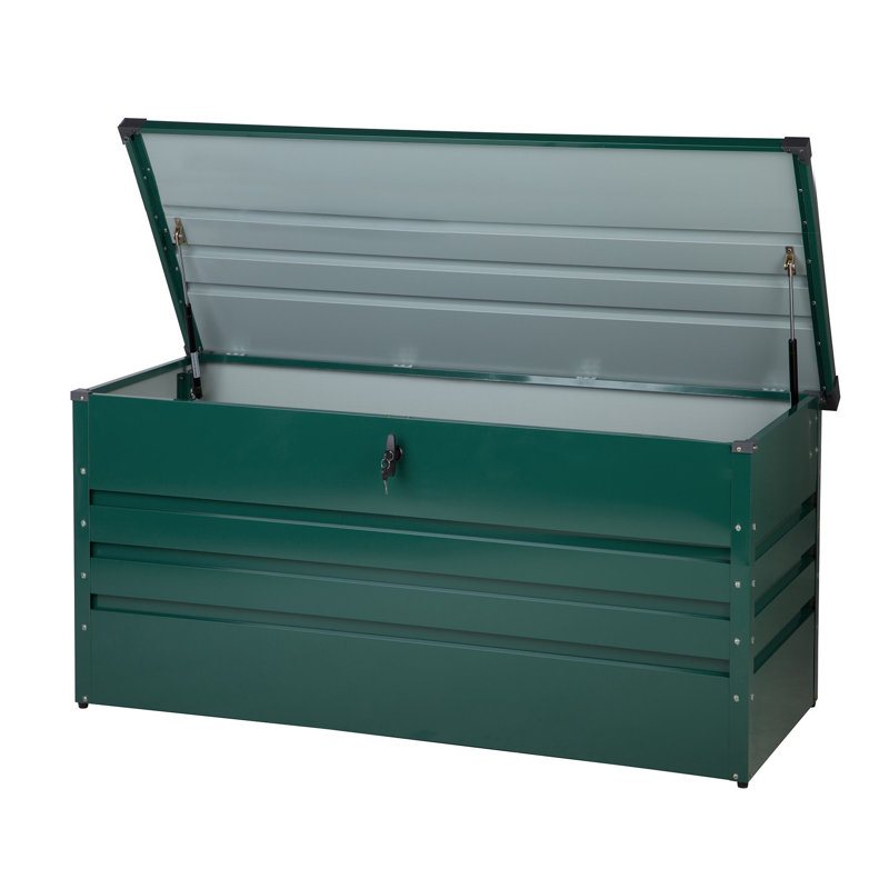 WFX Utility Amante 132cm W 400L Water Resistant Metal Lockable Deck Box, Green