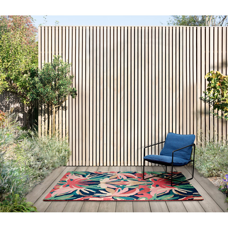 Melora Hand Tufted Floral Area Rug, Rectangle 6'6" x 9'2"