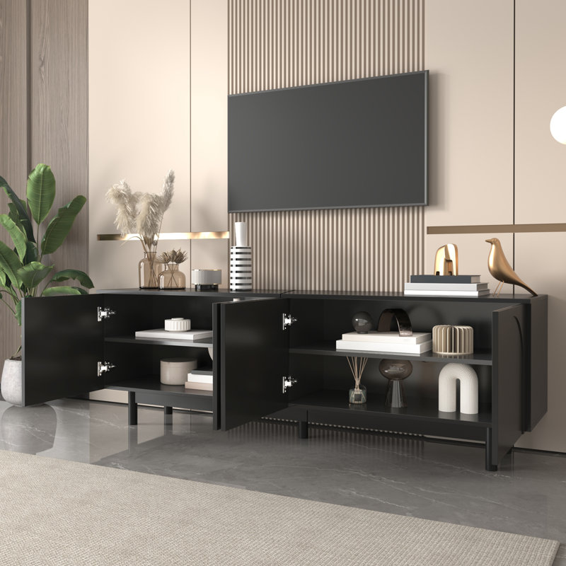 Unfinished TV Stand for TVs up to 70", Black
