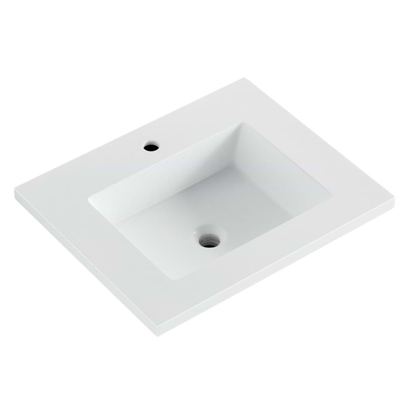 Gibson 48" Wall Mounted Single Bathroom Vanity with Top, Light Wood, 24"