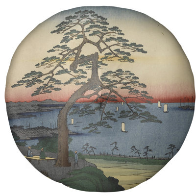 Utagawa Hiroshige Reversible Throw Pillow