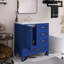 Meuble-lavabo autoportant de 30 po avec lavabo en céramique, porte à fermeture douce et 3 tiroirs-1297204499