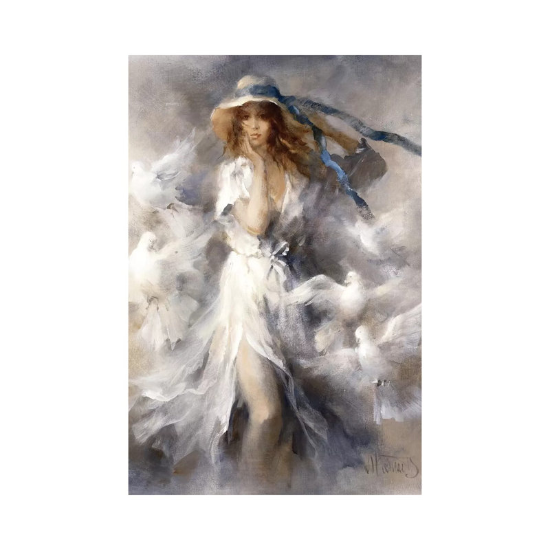 Pigeons by Willem Haenraets - Wrapped Canvas Print, 101.6 cm H x 66.04 cm W x 1.91 cm D