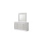 Miroir de style moderne en blanc (miroir inclus seulement)