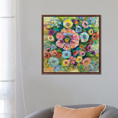 Floral Fireworks by Jeanette Vertentes - Painting on Canvas