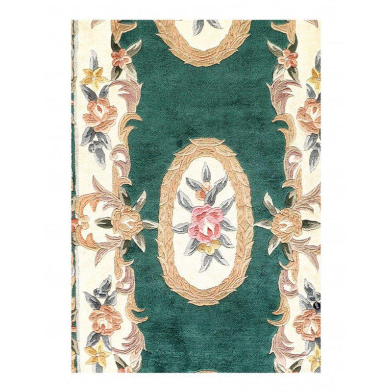 Silk Oriental Area Rug in Green