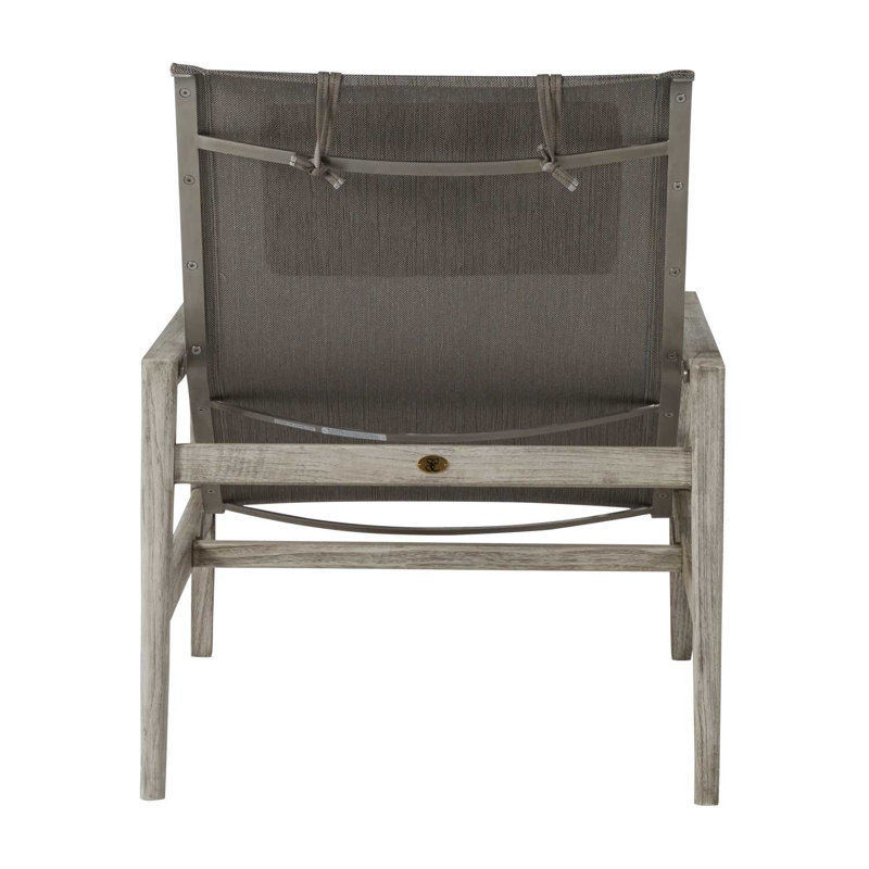Coast Teak Patio Chair, Oyster Teak Frame/Gray Sling