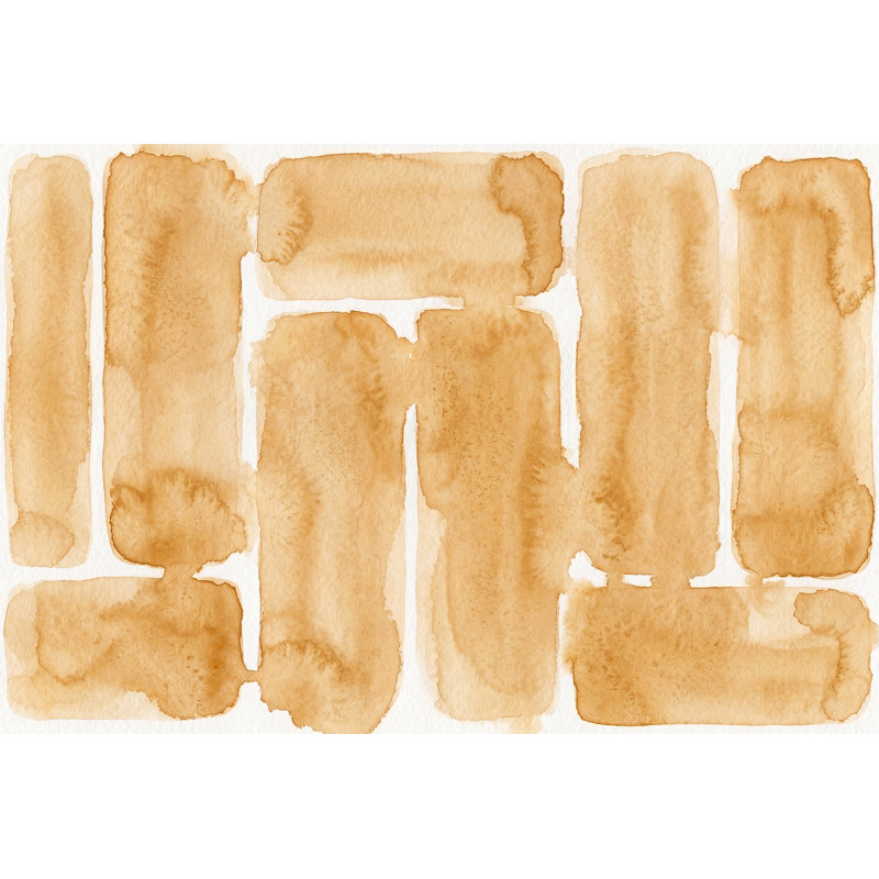 Abstrait abstrait aquarelle, 100 po x 96 po, Peler et coller