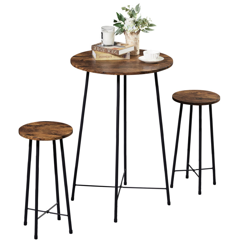 Rayshad 2- Person Counter Height Dining Set, Brown/Black