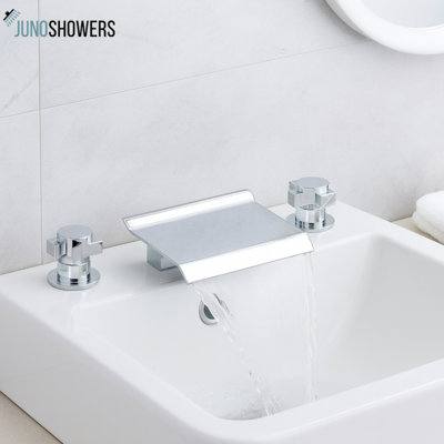 Juno Deck-Mounted Waterfall Bathtub Faucet