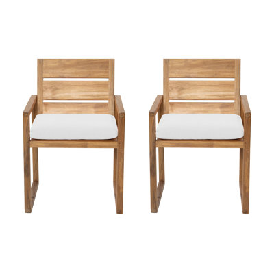Uvita Teak Patio Dining Armchair with Cushion