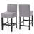 Upholstered Counter Stool With Solid Wood Frame,Set Of 2-1275093311