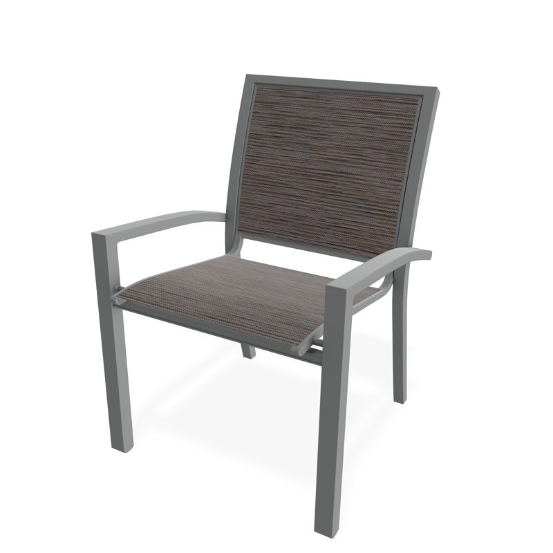 Chaise de café empilable Kendall, Graphite, James