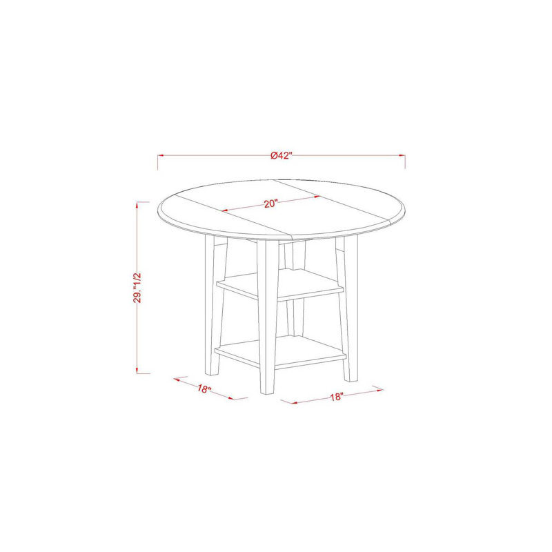 Linen White Finish Round Solid Wood Top Dining Table Set, Platinum Gray, 5 Pieces: 1 Table, 4 Chairs