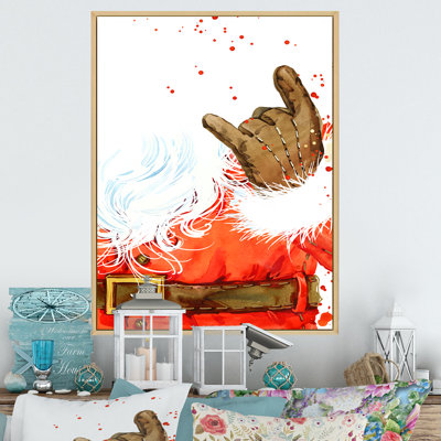 «Christmas Holiday Fancy Santa Claus VI», reproduction d'art sur toile