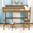 Twin Wooden Loft Bed With Built-In-Desk