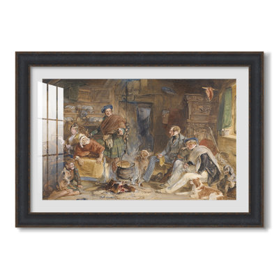 Highland Hospitality, 1832-John Frederick Lewis-Custom Framed Canvas