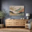 «Neutral Earth Tone Abstract Landscape Bamboo Artwork», photos de salon, impression sur toile encadrée-126545768-126545771