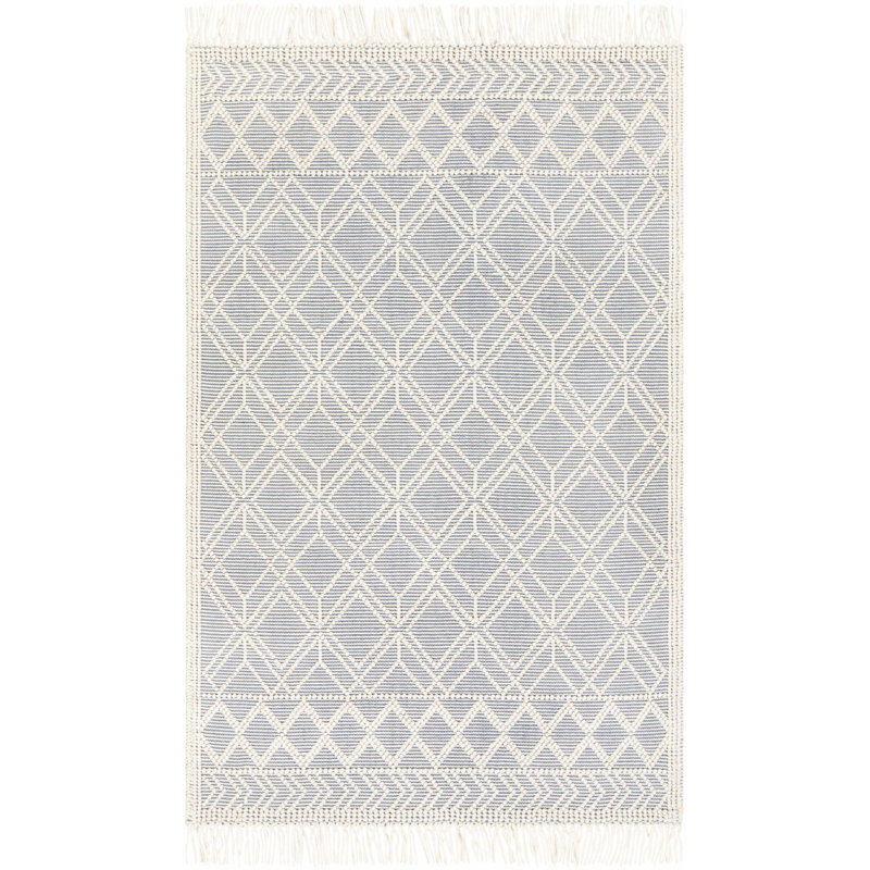 Surya Farmhouse Handmade Wool Ivory Area Rug, Runner 2'6" x 8'