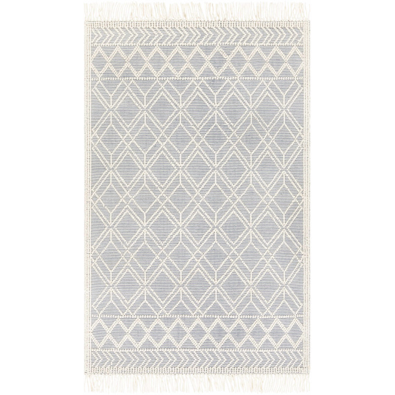 Tapis ivoire en laine fait à la main Surya Farmhouse, Rectangle 2 pi 3 po x 3 pi 9 po