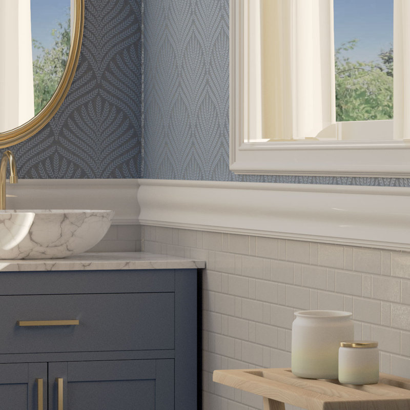 Primed White Polyurethane Crown Chair Rail Moulding Set