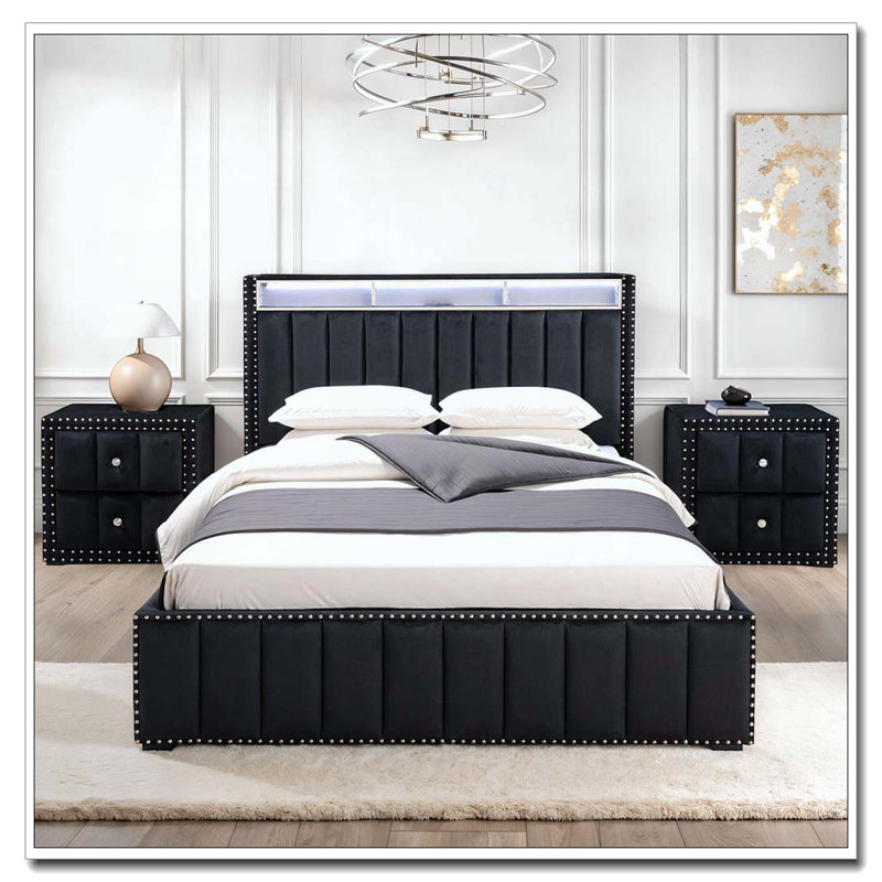 Rangement de lit, Grand, Noir