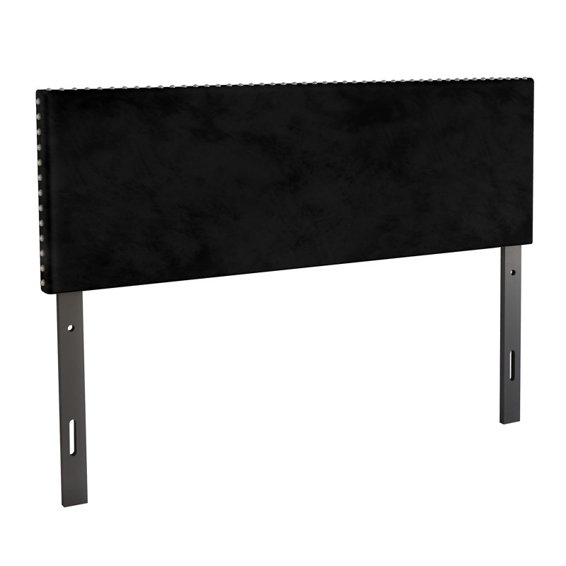 Tête de lit tapissier Haawa, Double, Noir