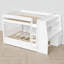 Lit superposé double au dessus d'un lit double avec bureau et rangement-1399847704