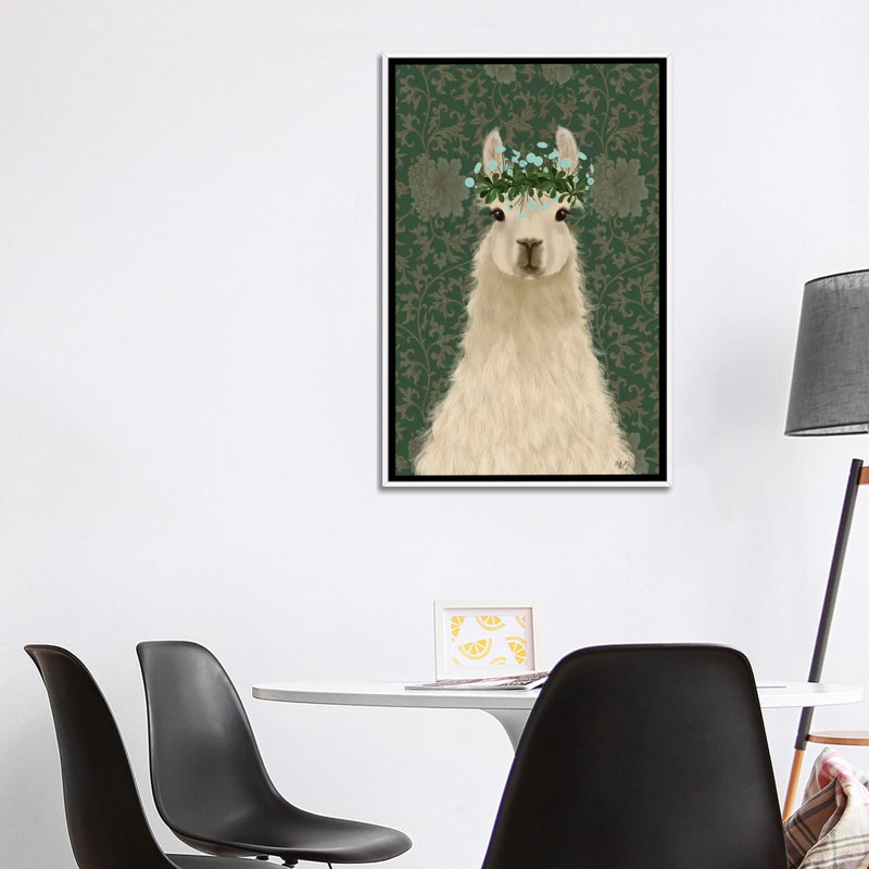 «Llama Bohemian 1» par Fab Funky - impression d'art graphique, Aucun mat, H 40 po x l 26 po x P 1,5 po