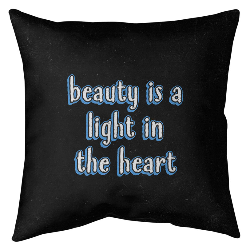 Coussin de sol de beauté inspirant, Bleu, 40 po x 40 po