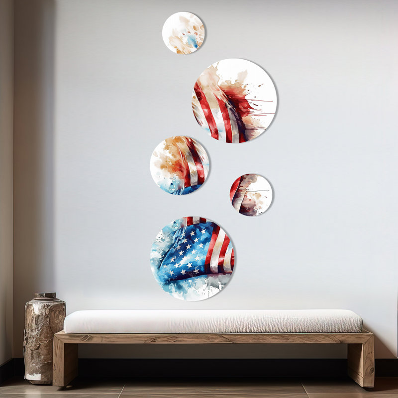 Waving American Flag - Flag Metal Wall Décor