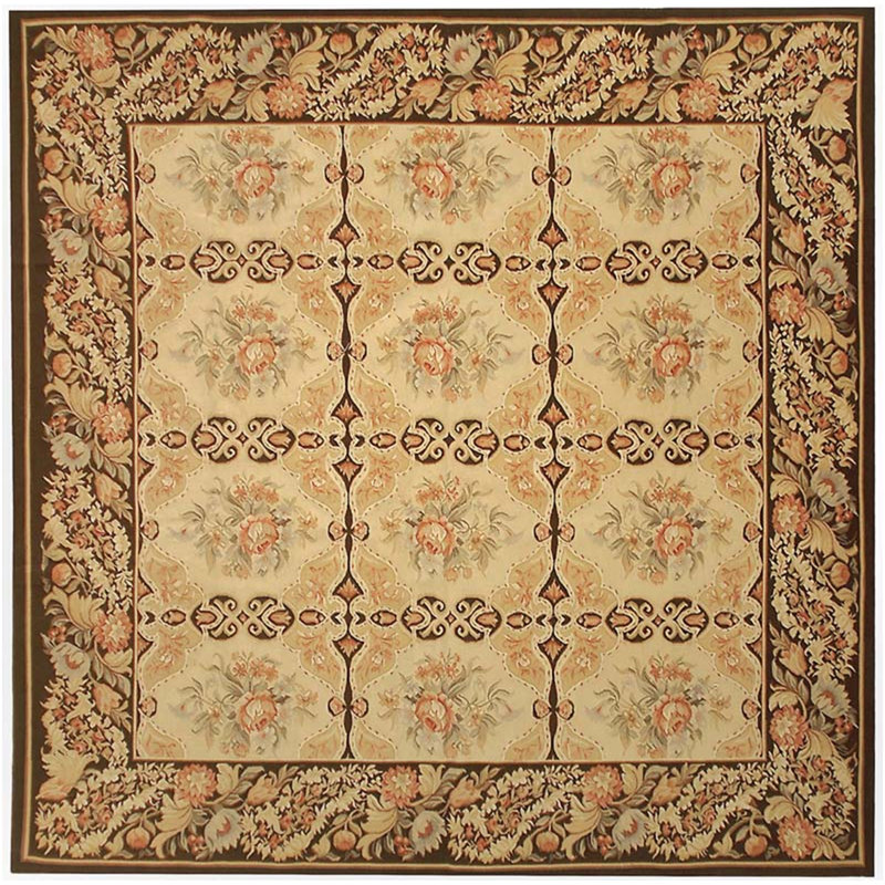 Wool Oriental Area Rug, Square 14'