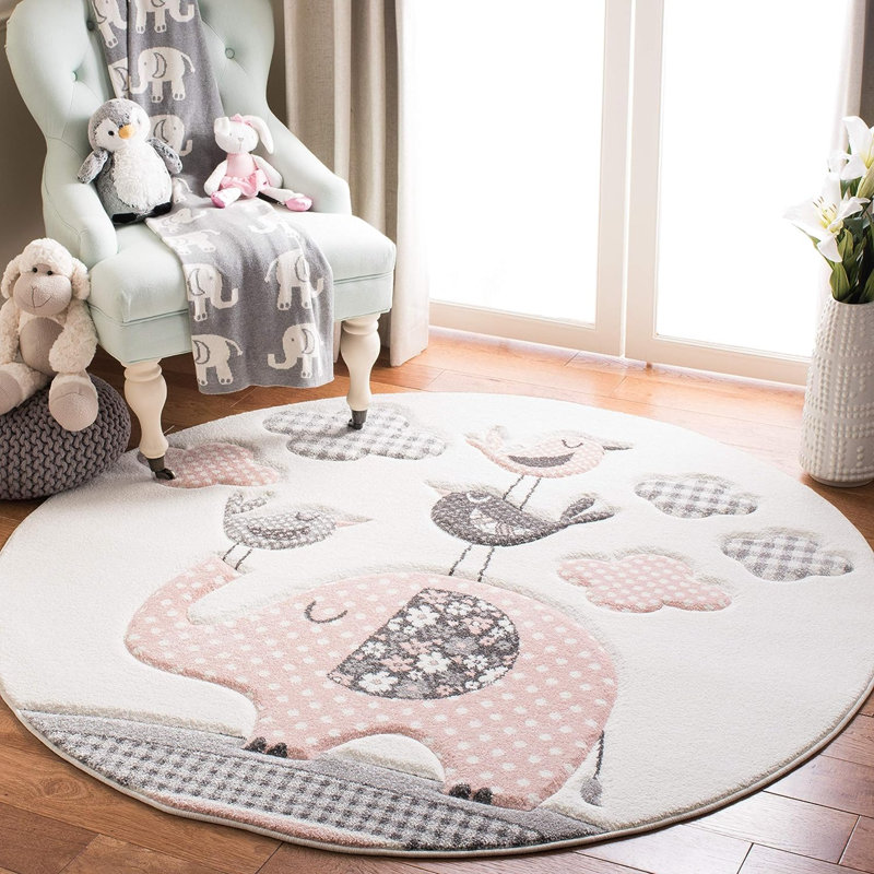 Tapis avec envers antidérapant Lynmouth, Rond 4 pi