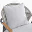 Fauteuil club d'extérieur, cadre gris avec coussin gris, ensemble de 1-480264470-480264464-480264466