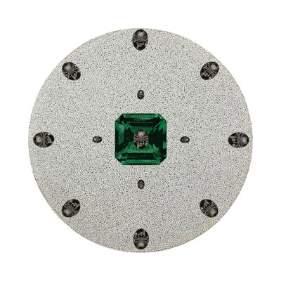 Asscher Vegan Leather Round Pebble Placemat