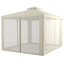 Pavillon de jardin, abri de jardin avec toit à 2 niveaux et filet, structure en acier-113633063-113633064-113633065