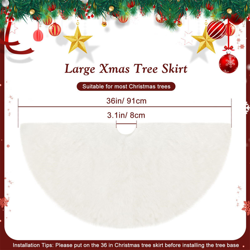 Faux Fur Tree Skirt