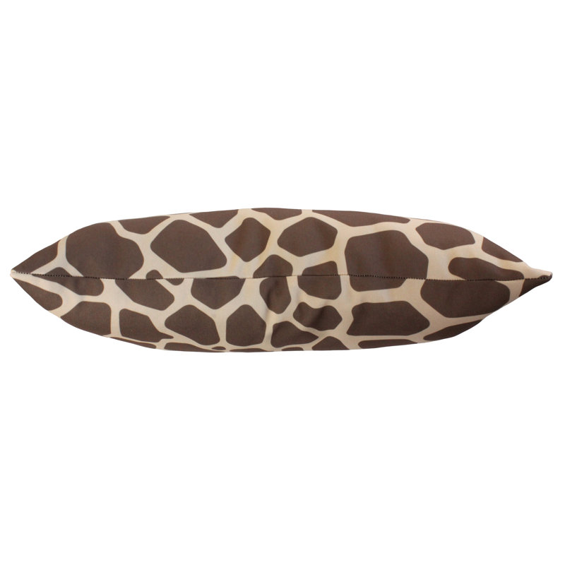 Animal Print Reversible Throw Pillow, Dark Brown