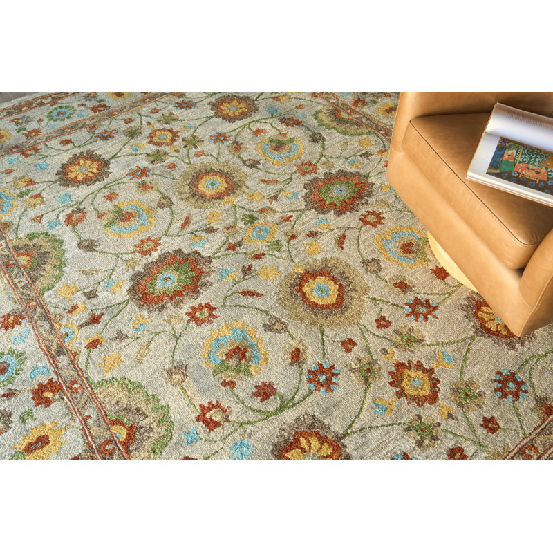 Newport hand-tufted New Zealand Wool Beige Area Rug, 4'X6'