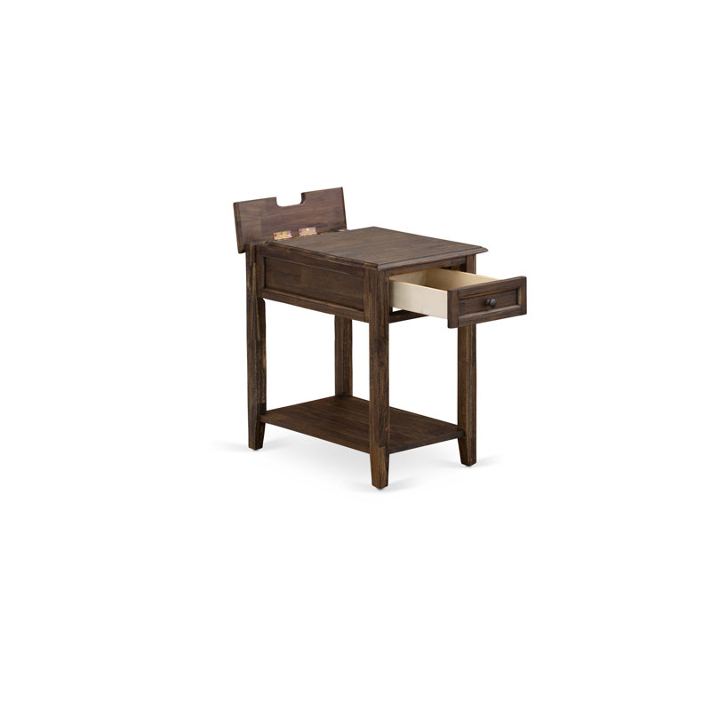 Ensemble de chambre à coucher 3 pièces - Lit plateforme capitonné à boutons - Tête de lit tapissier en velours taupe brun et table de chevet à finition jacobine patinée