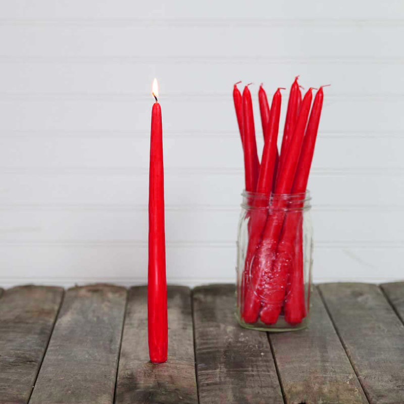 Bougie conique sans fumée et sans gouttes, Rouge
