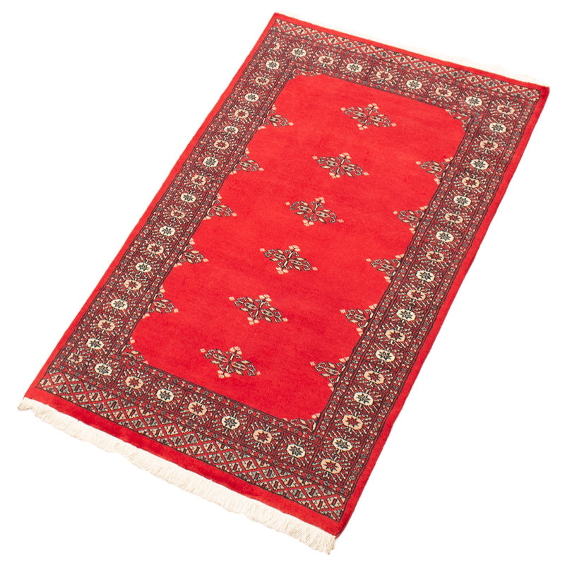 Tapis unique en laine noué à la main brun Bokhara des années 2010 de 3 pi 1 po x 4 pi 11 po Esi