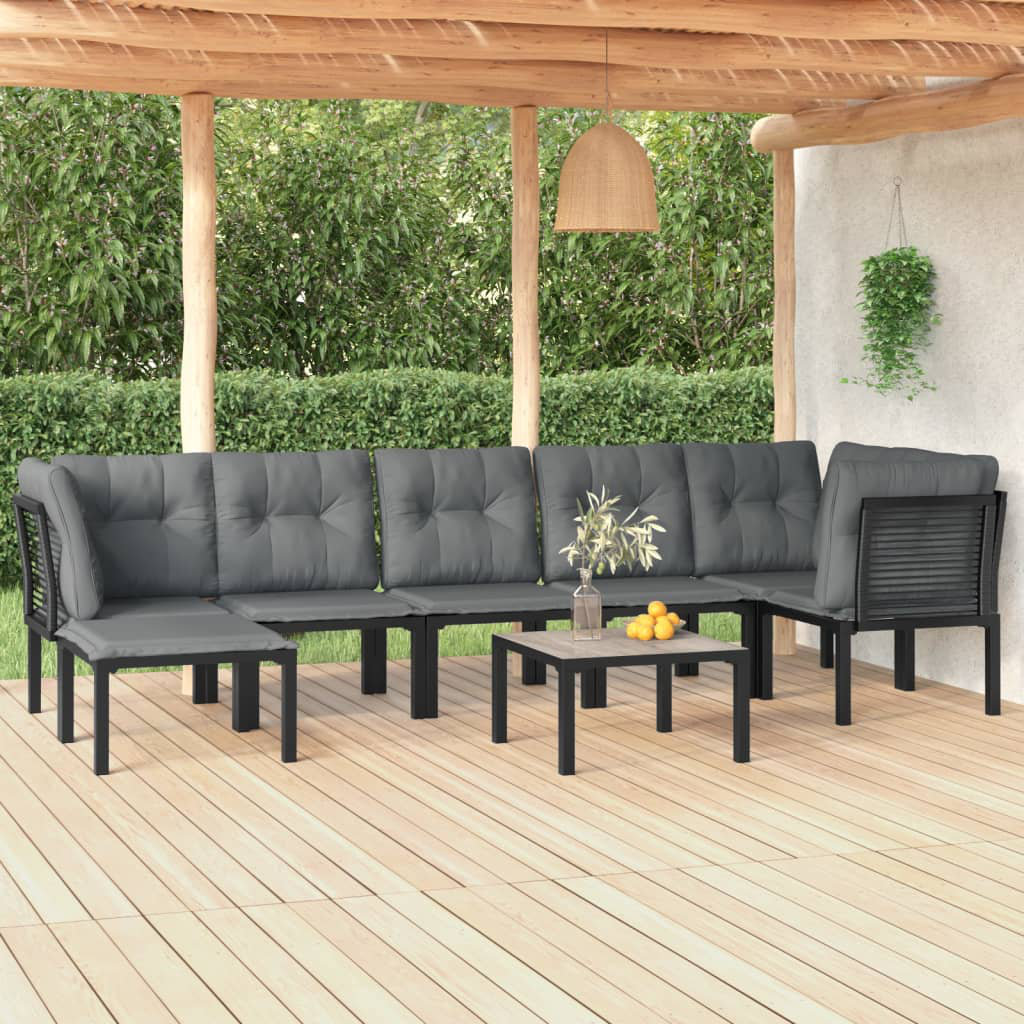 7-Sitzer Lounge-Set Kyzah aus Polyrattan