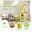 Arbre à chat fleur avec grand coussin de coussin amovible et hamac jaune